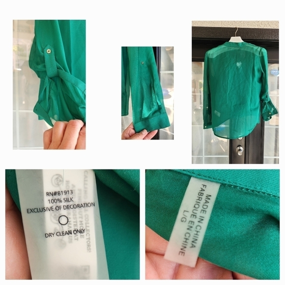 😍😍NEW‎ ROBERT GRAHAM SILK BLOUSE - Picture 2 of 2